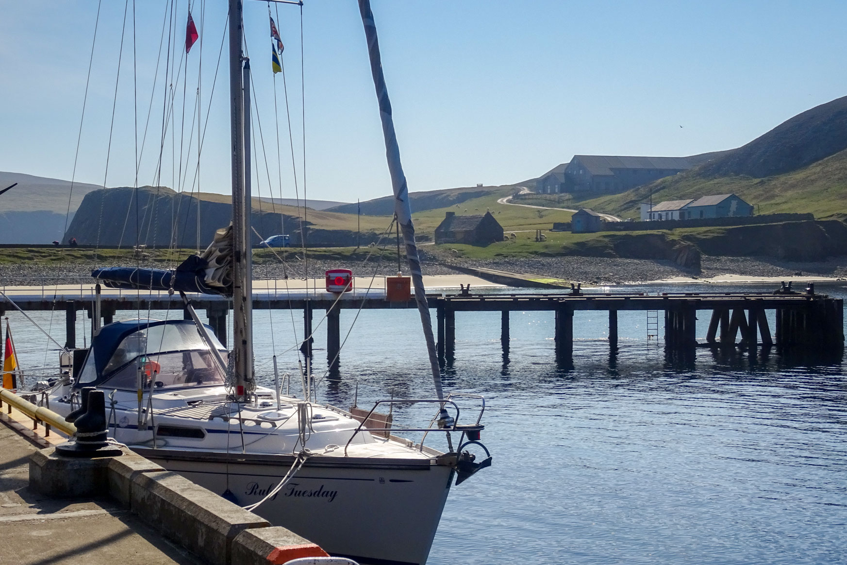 Am Quai auf Fair Isle
