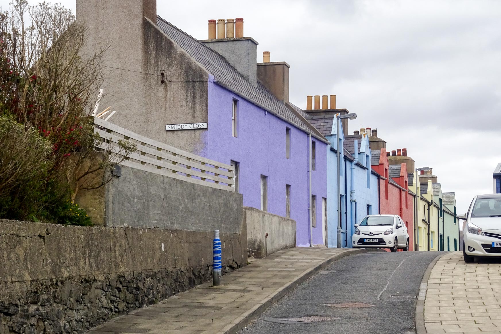 Farbige Häuser in Scalloway