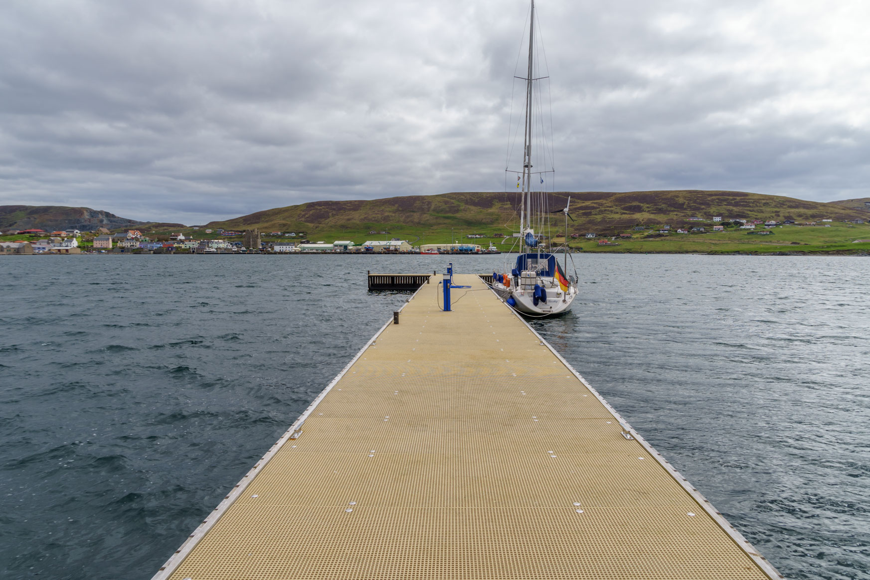 Ungemütliches Wetter in Scalloway
