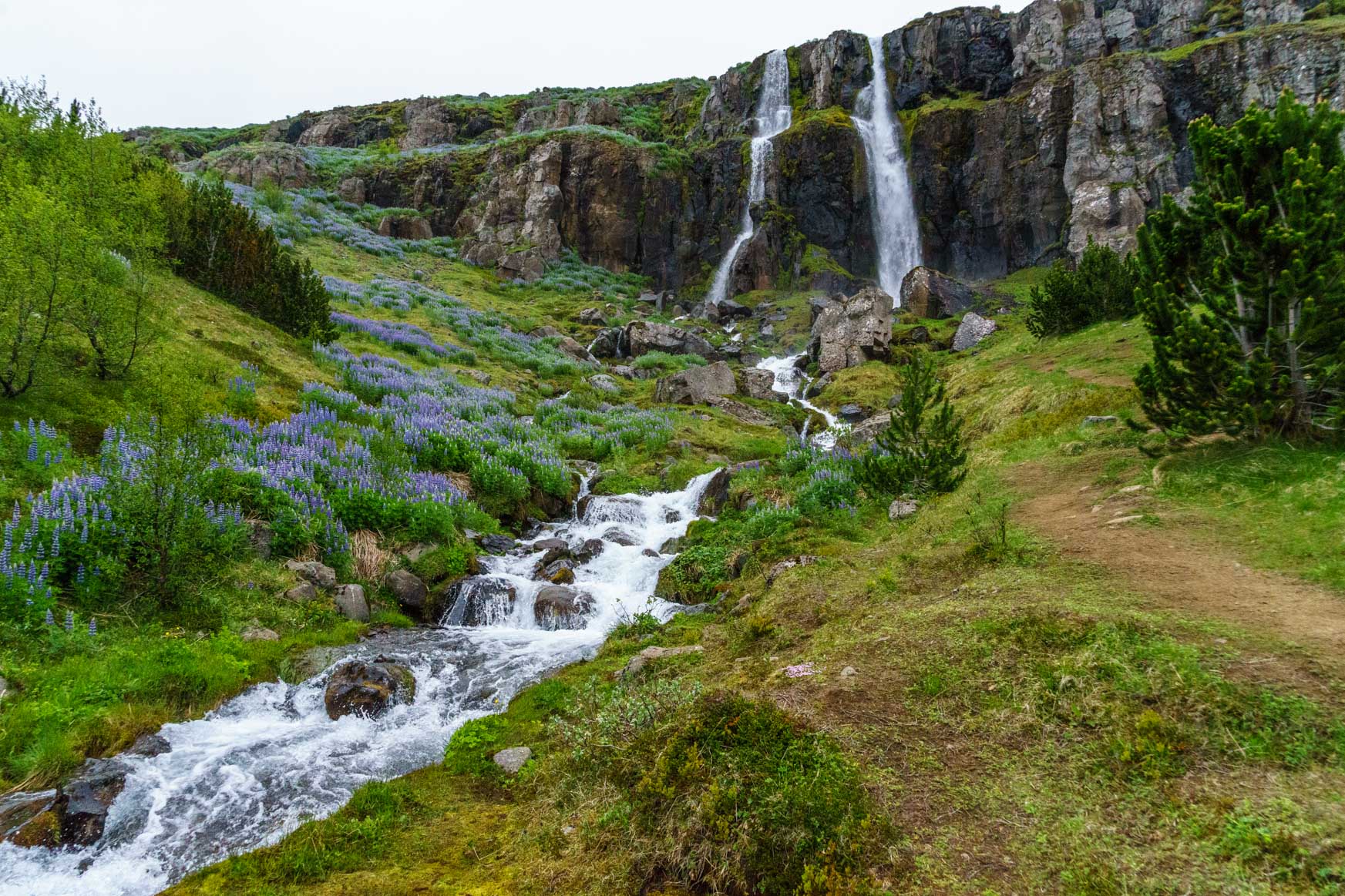 Zillingswasserfall in Seyðisfjörður
