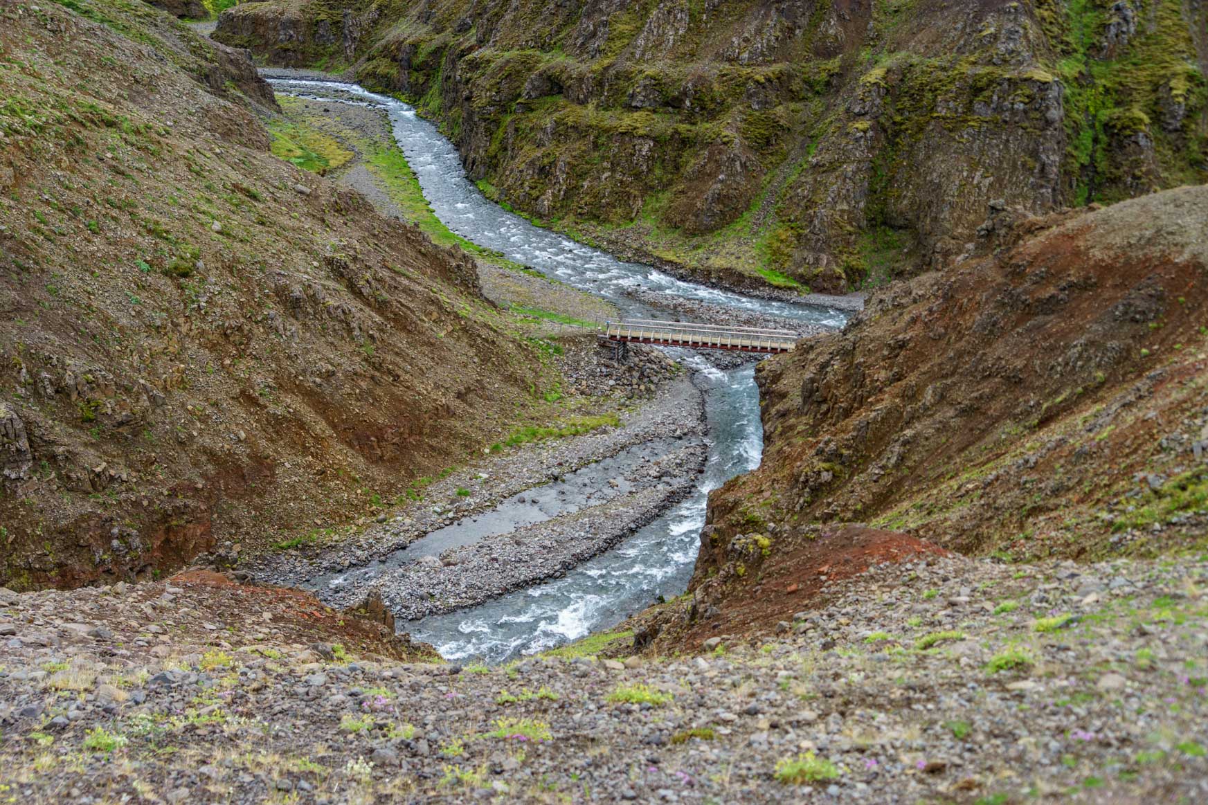 Da wären wir gerne runtergegangen, aber der Weg war zu rutschig
