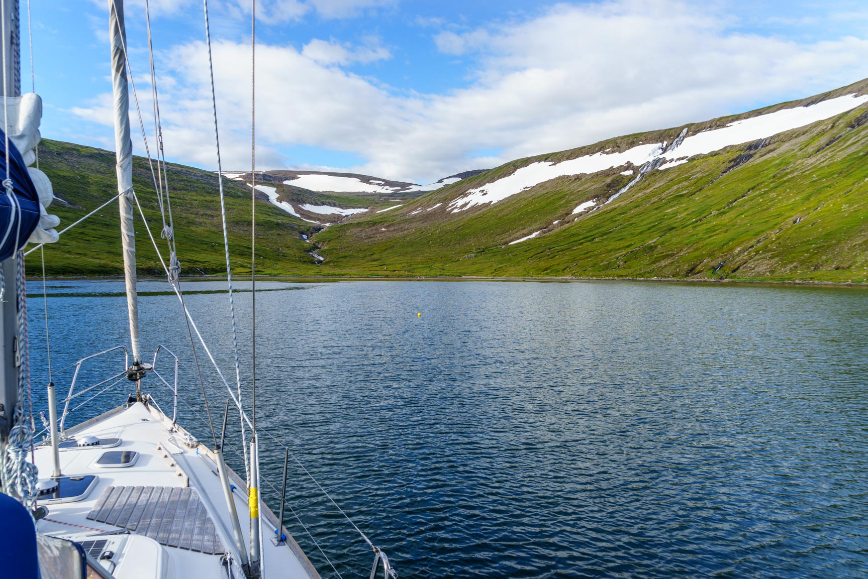 Ankerplatz am Ende des Hesteyrarfjörður
